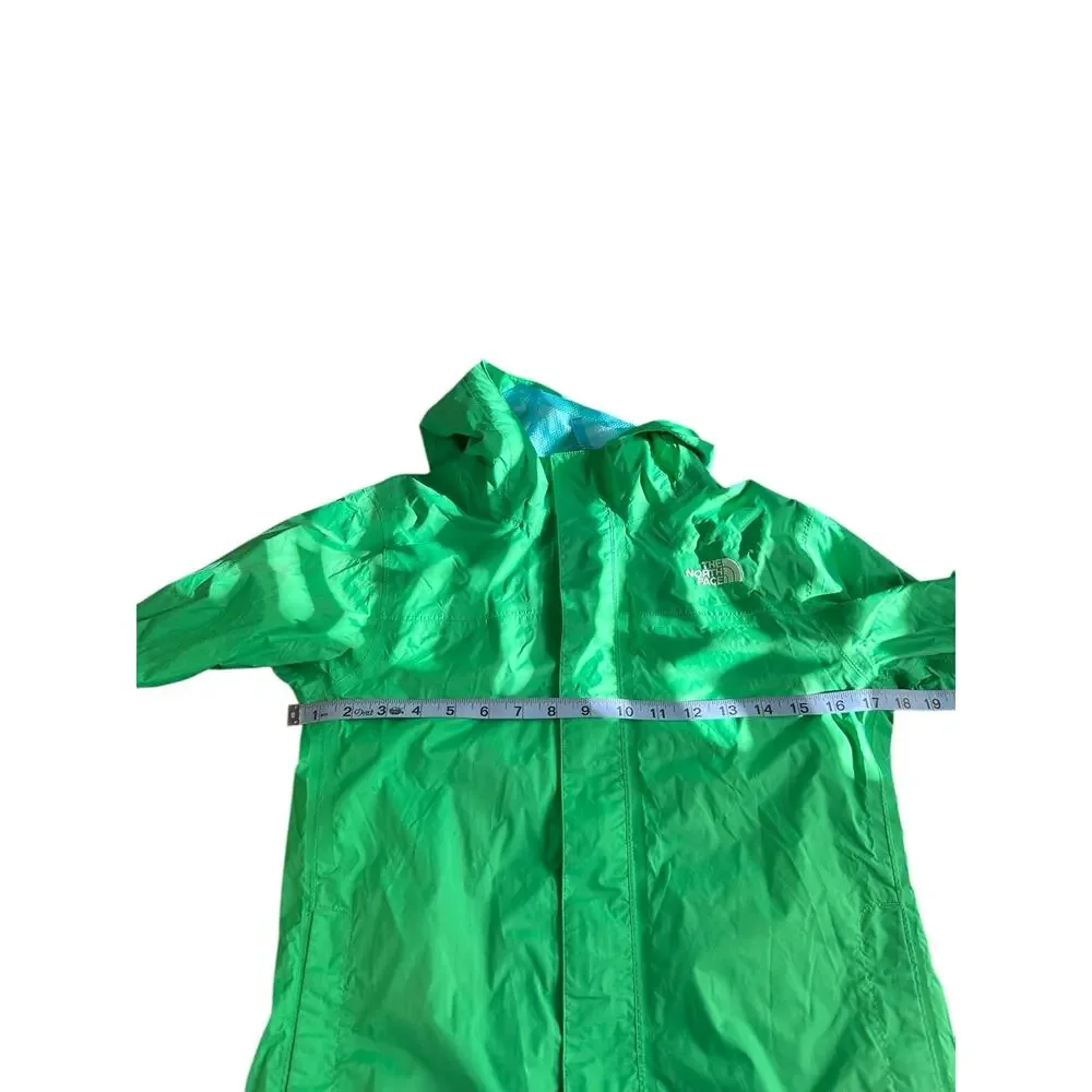 The North Face Girl's Green Basic Nylon Outdoor Hooded Zip Up Jacket Size‎ 14/16